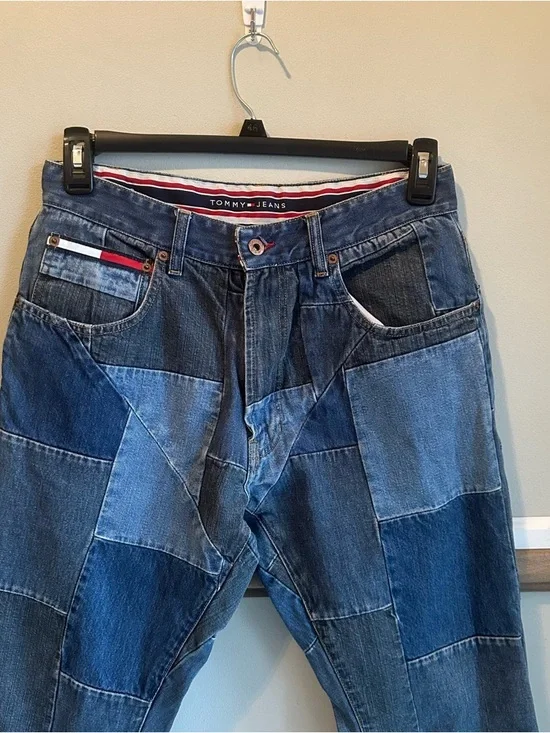 Vintage Y2K Tommy Hilfiger Patchwork Bootcut Jeans - Picture 6 of 9